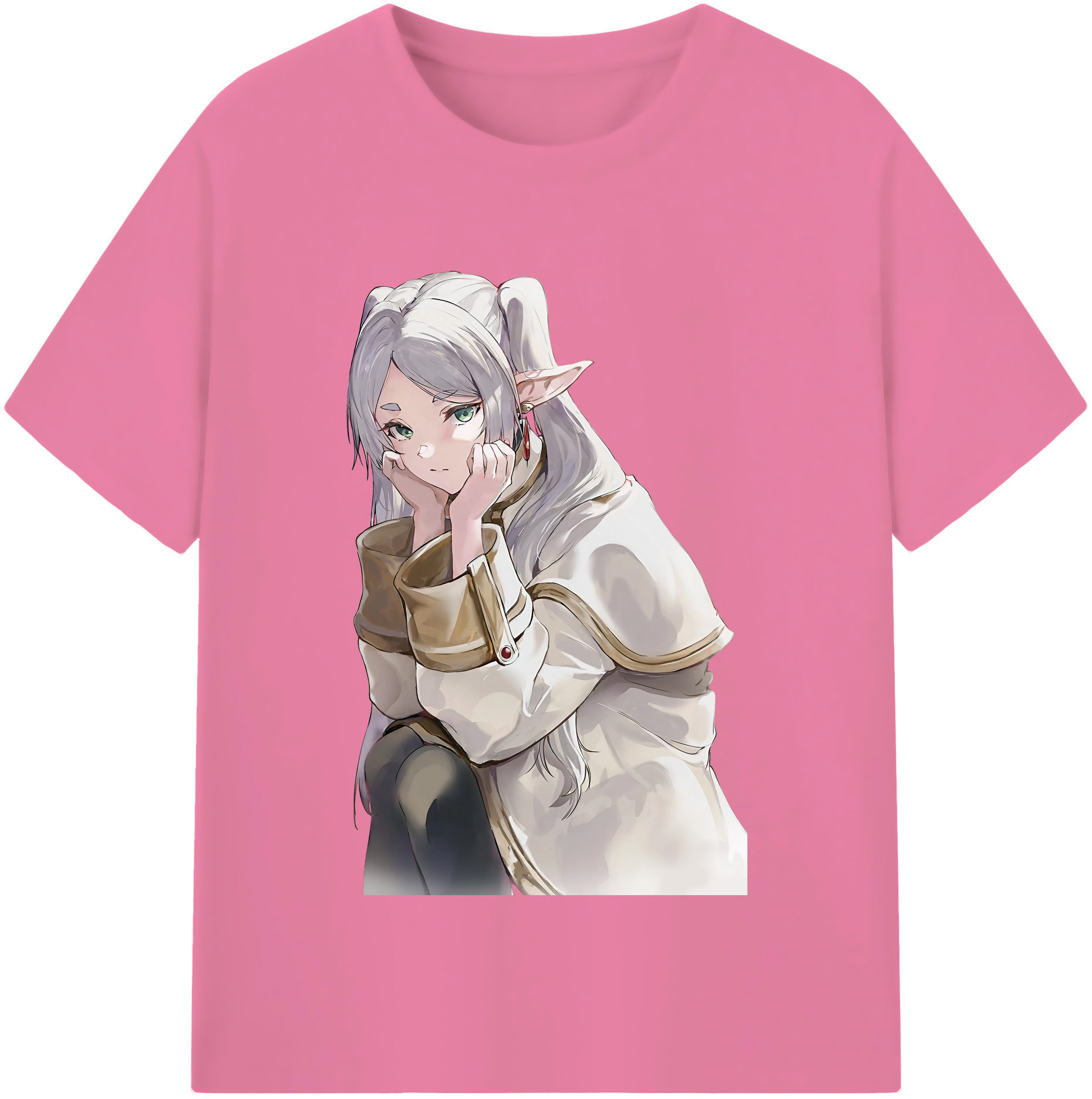 （画像用） 葬送のフリーレン Frieren 綿100％半袖Tシャツ（フロントプリント）